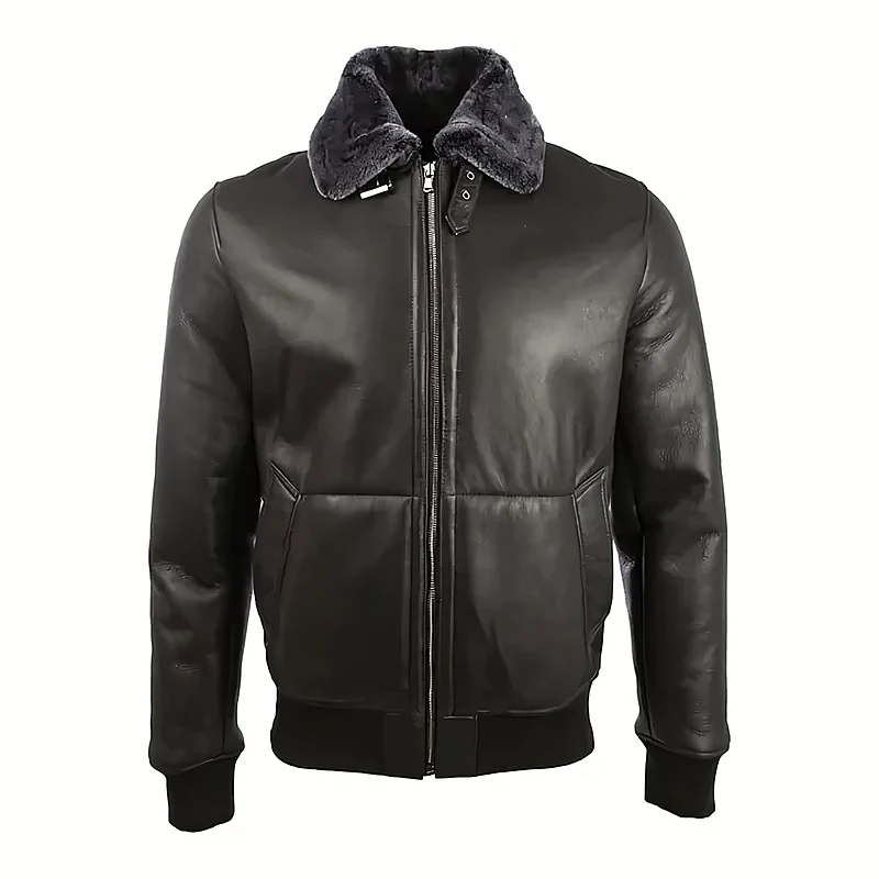 Blouson Aviatrix cuir et peau de mouton
