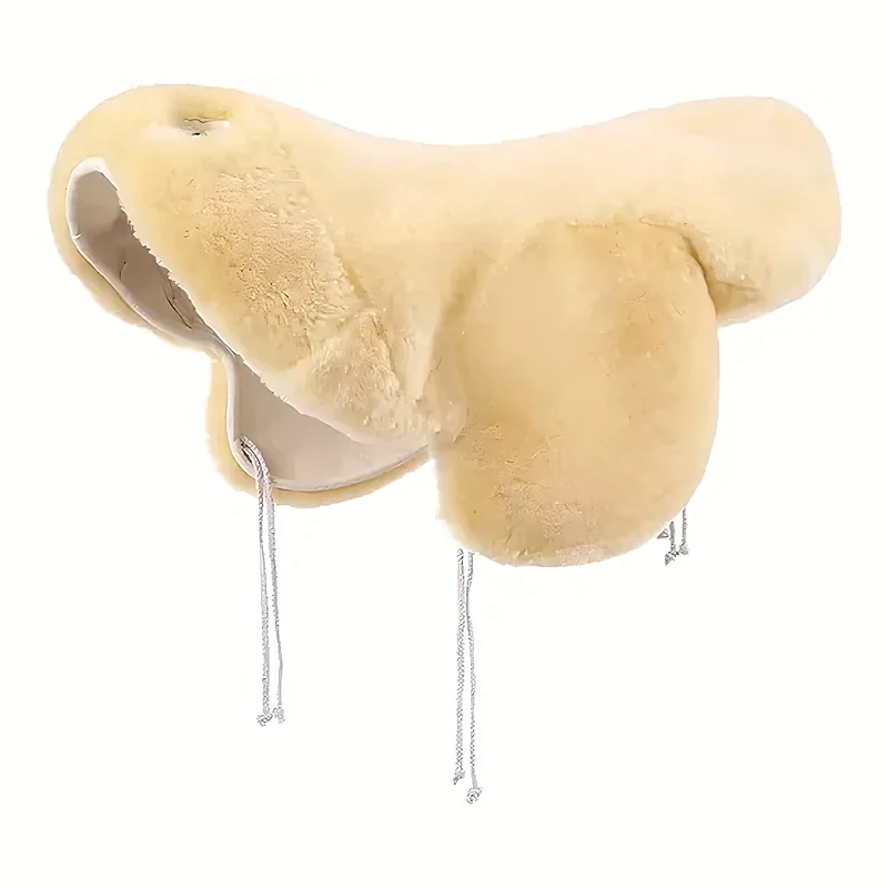 Housse de selle western en mérinos blanc dense